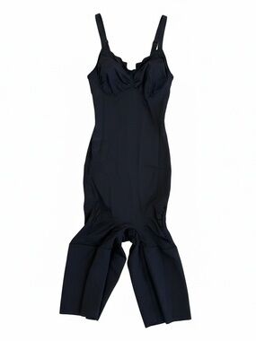 SKIMS Black Thigh-Length Sculpting Bodysuit